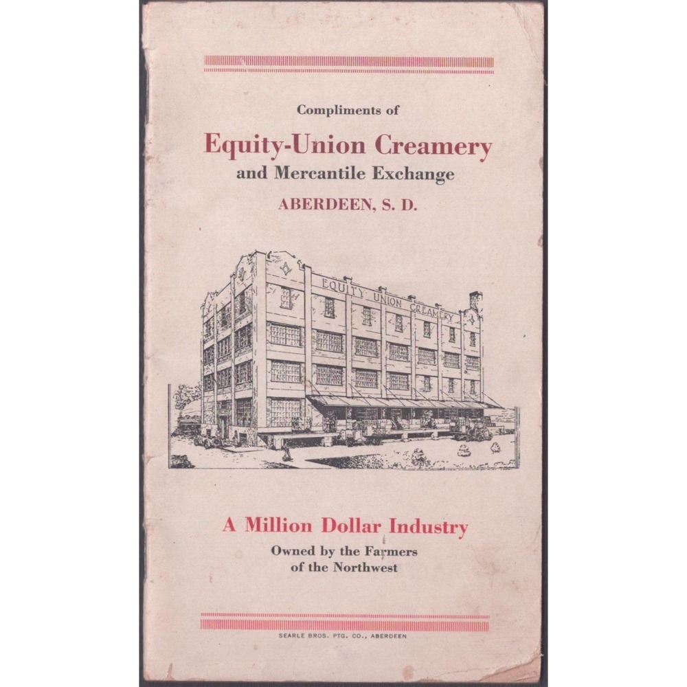 Vintage Equity-Union Creamery Aberdeen South Dakota By-Laws Booklet Illustrated - Picture 1 of 3